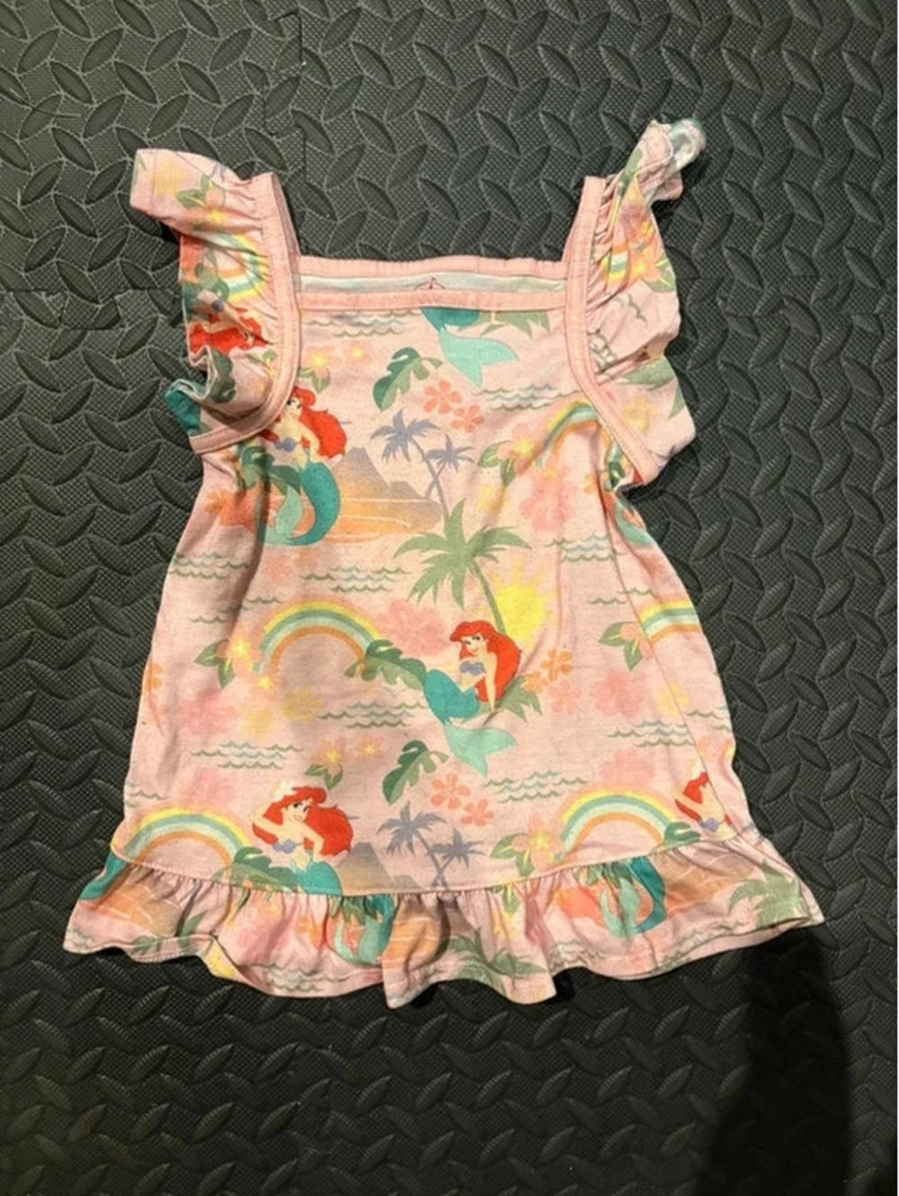 Disney The Little Mermaid Ariel Dress Pink Ruffle Sleeveless 2T